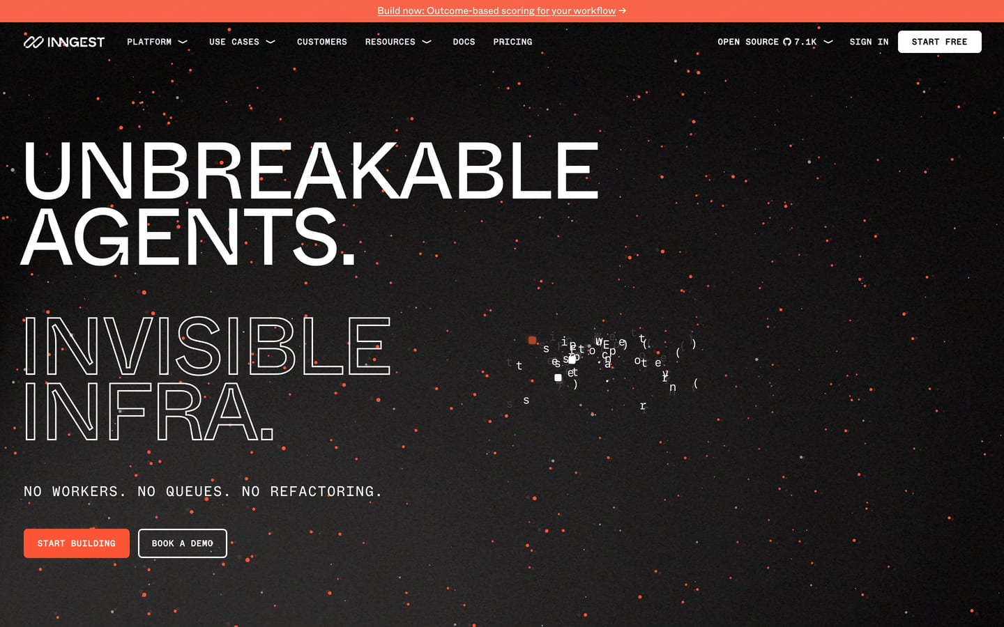 Screenshot of the Inngest website