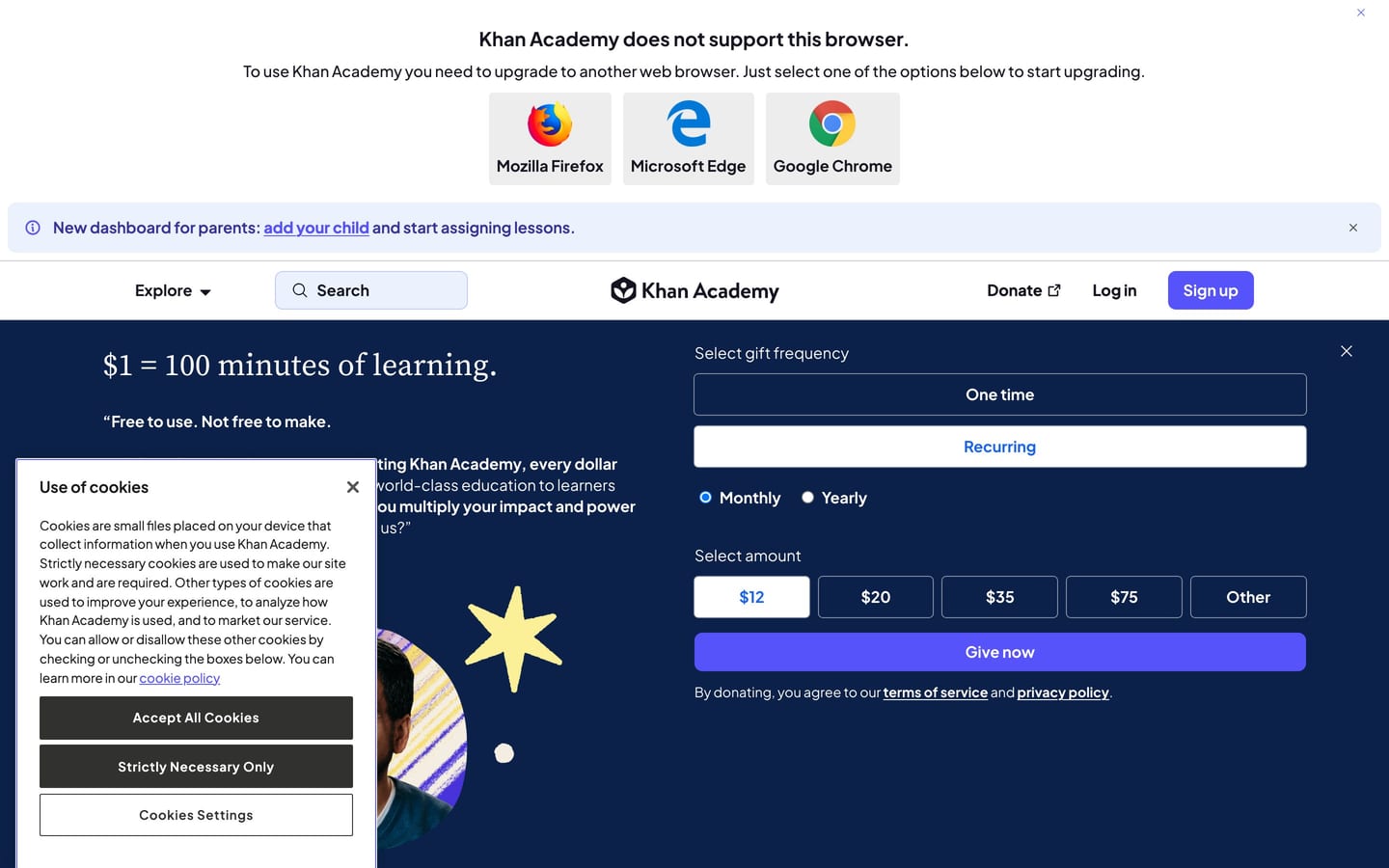 Screenshot of the Client Challenge website