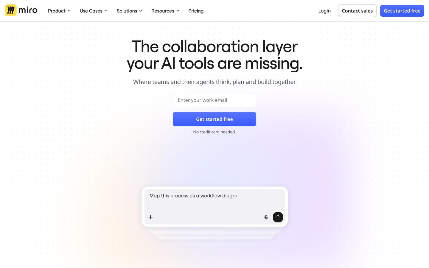 Screenshot of the Miro website