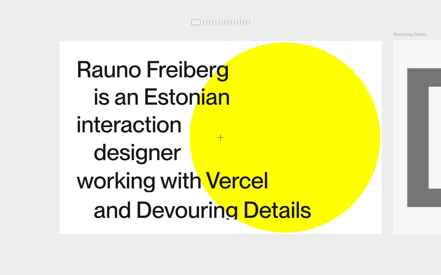 Screenshot of the Rauno Freiberg website