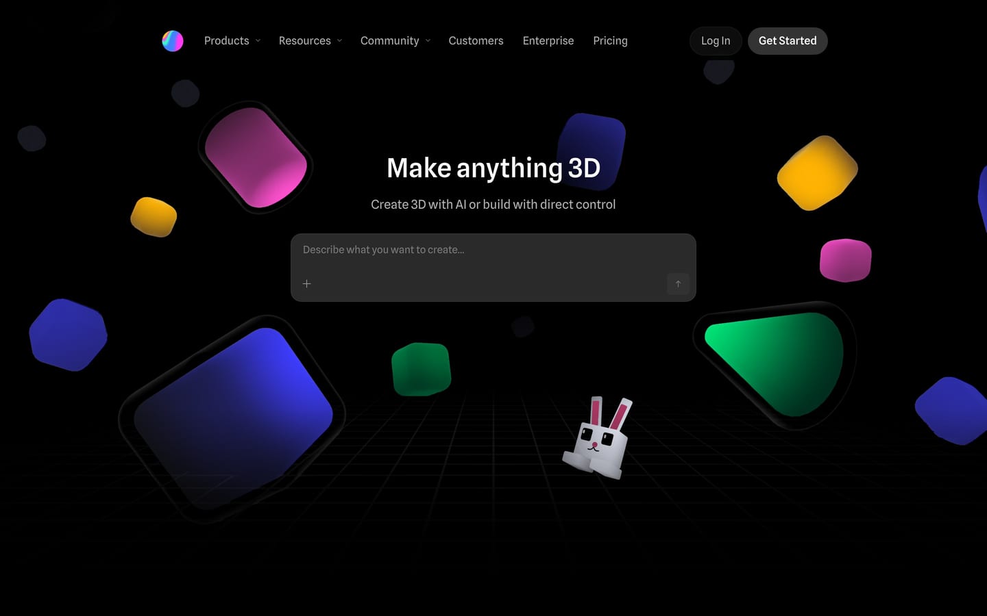 Screenshot of the Spline website