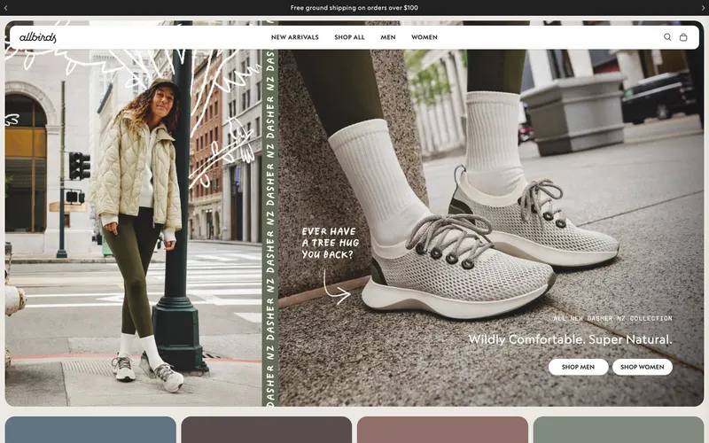 Screenshot of the The World’s Most Comfortable Shoes website
