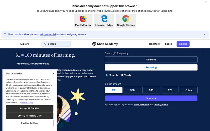 Screenshot of the Client Challenge website
