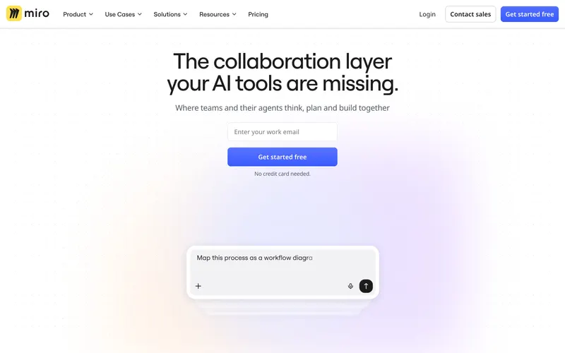 Screenshot of the Miro website