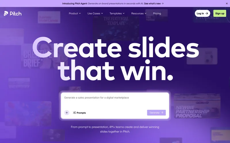 Screenshot of the The AI presentation workspace website