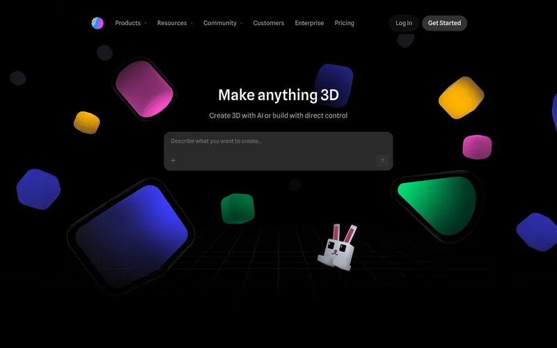 Screenshot of the Spline website